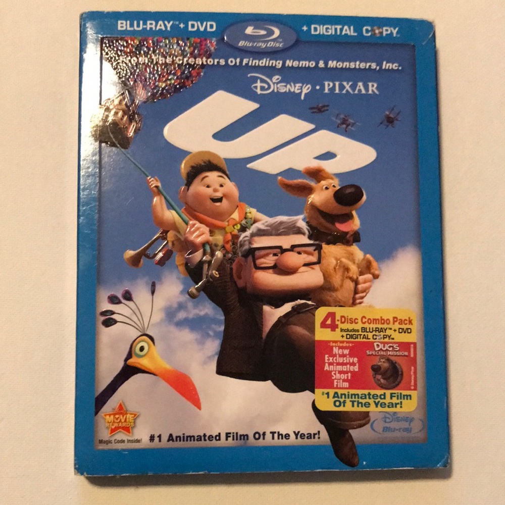 Disney Pixar UP 4-Disc Combo Pack Movie Blu-ray+DVD+Digital Copy